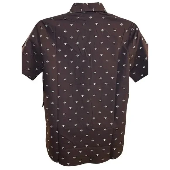 VOLCOM Warbler Short Sleeve Size‎ S Woven Button Up Shirt Brown NWT MSRP $60 - Picture 3 of 9